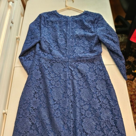 Brixton Ivy blue lace midi dress, lined, size medium - Picture 4 of 4